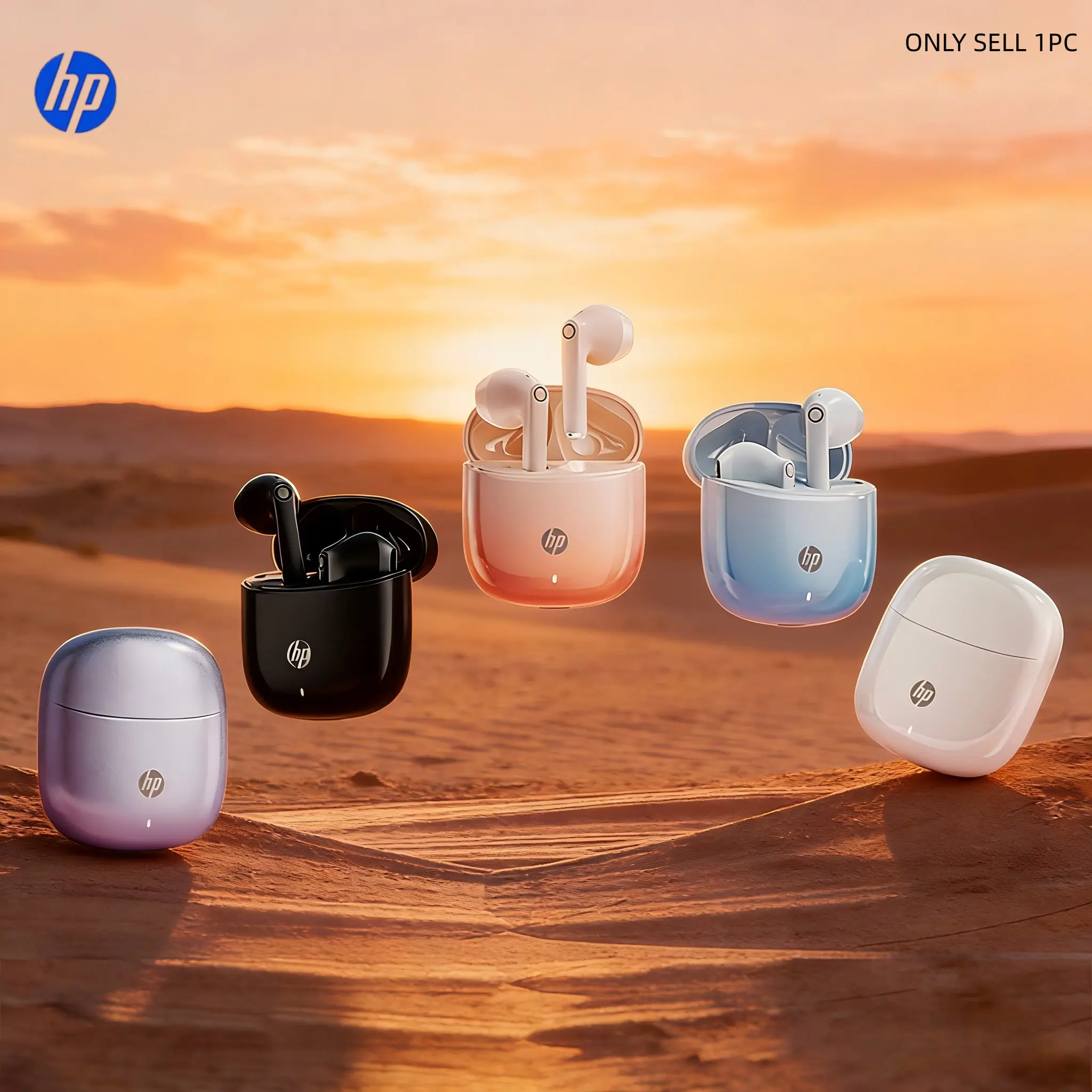 HP 2026 New TWS Wireless Bluetooth-Compatible Earphones, Fast Charging, Long Battery Life, HD Voice Call, Touch Control, Ergonomic Design, Compatible with iOS and Android