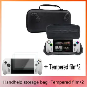Portable Bag Compatible with Rog Ally/xbox/auxiliary X, Eva Hard Shell Storage Bag, Large Capacity Travel Handbag, Storage Transportation Bag, Storage Carrying Bag, Includes Two Tempered Films
