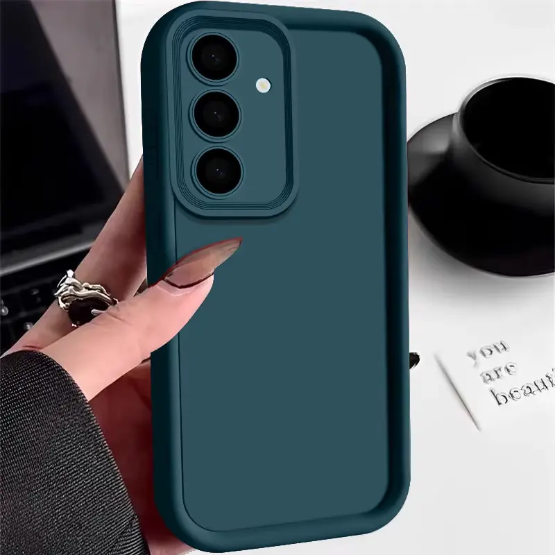Soft TPU Case for Samsung Galaxy A56 A55 A54 A53 A35 A15 A16 A25 5G S24 S22 S25 Ultra S23 FE Candy Color Silicone Phone Cover YISHANGOU