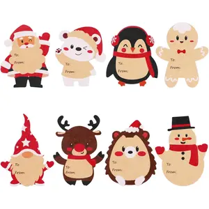 120 count Christmas  Tag Stickers,  Paper Christmas Name Tags Label Stickers Self Adhesive for Xmas Holiday Present Wrap