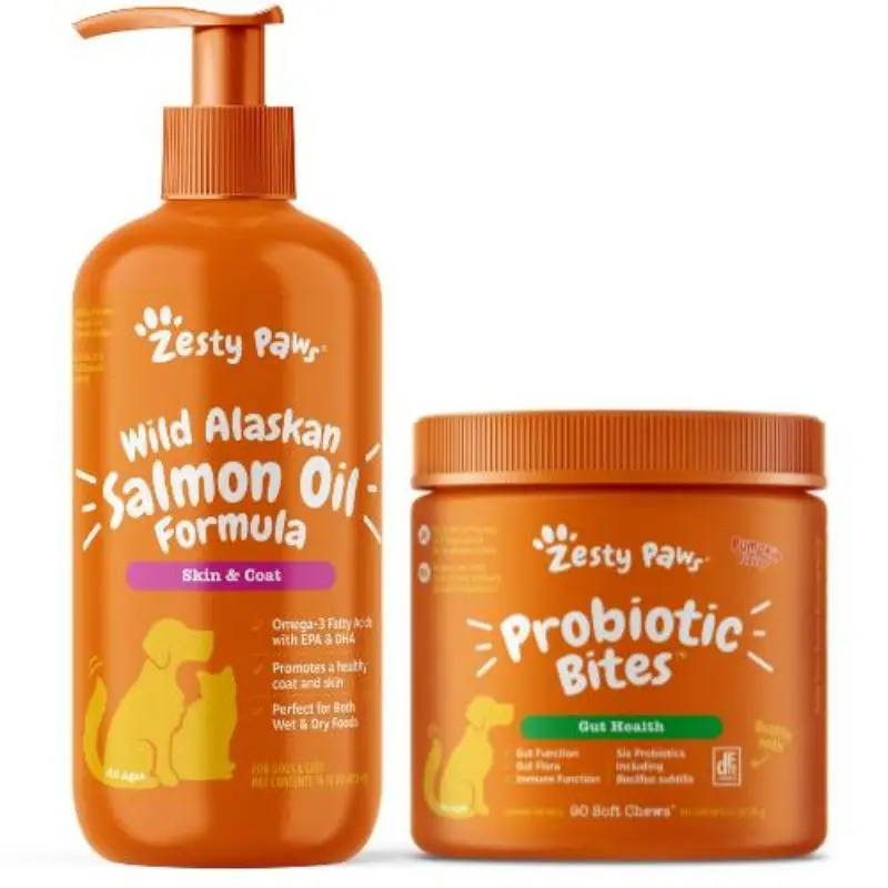 Pawsome Pumpkin Probiotic Bites™ & Salmon Oil Formula for Dogs - 2 Pack