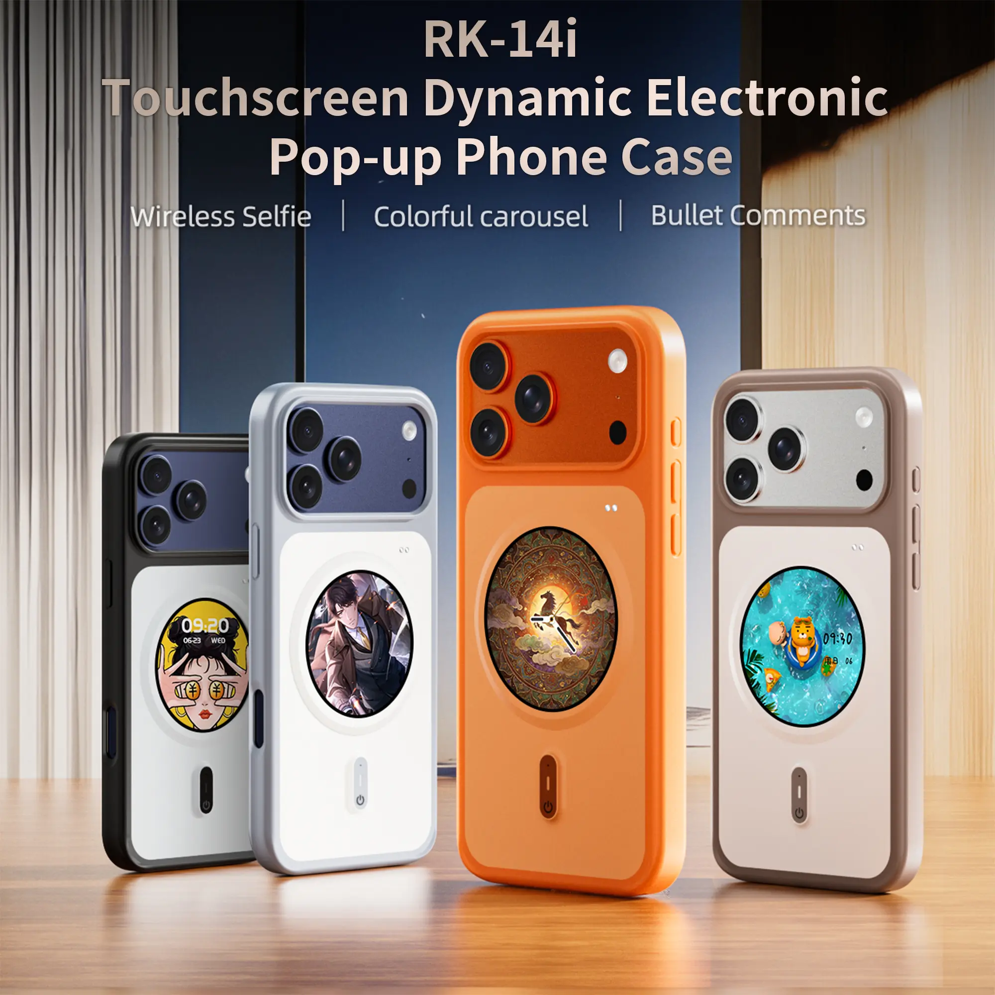 Dynamic Touch Electronic Screen Phone Case | Passive Smart DIY Custom Display, Dual Charge, Notification & Camera Preview Function