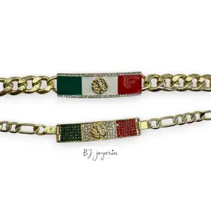 COPPER MEXICAN FLAG BRACELET (1719)