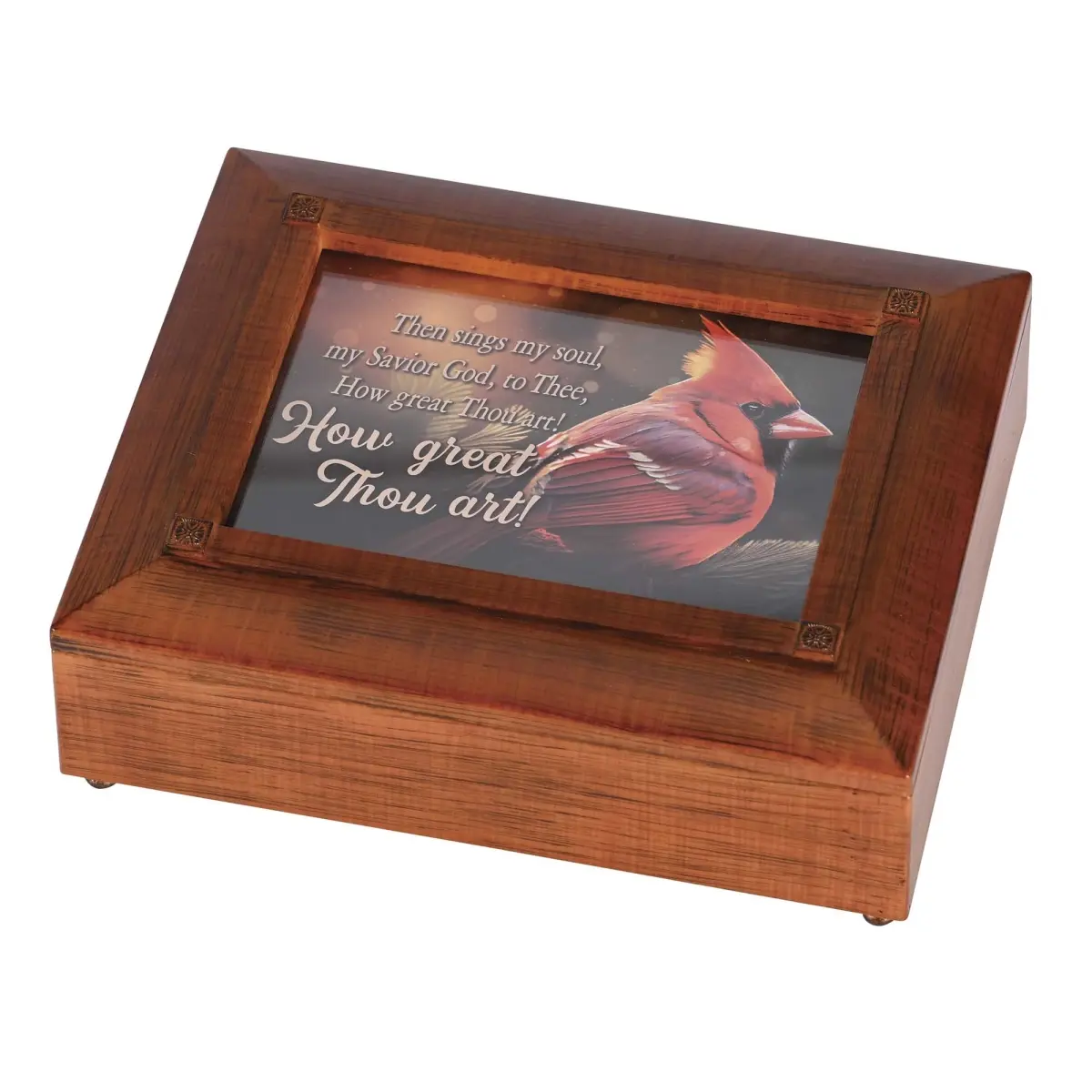 Dicksons BOXRB-107 Keepsake Box Then Sings My Soul Cardinal