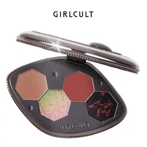 Girlcult Four color eyeshadow Smoky Chameleon flash Palette Brown Glam Green