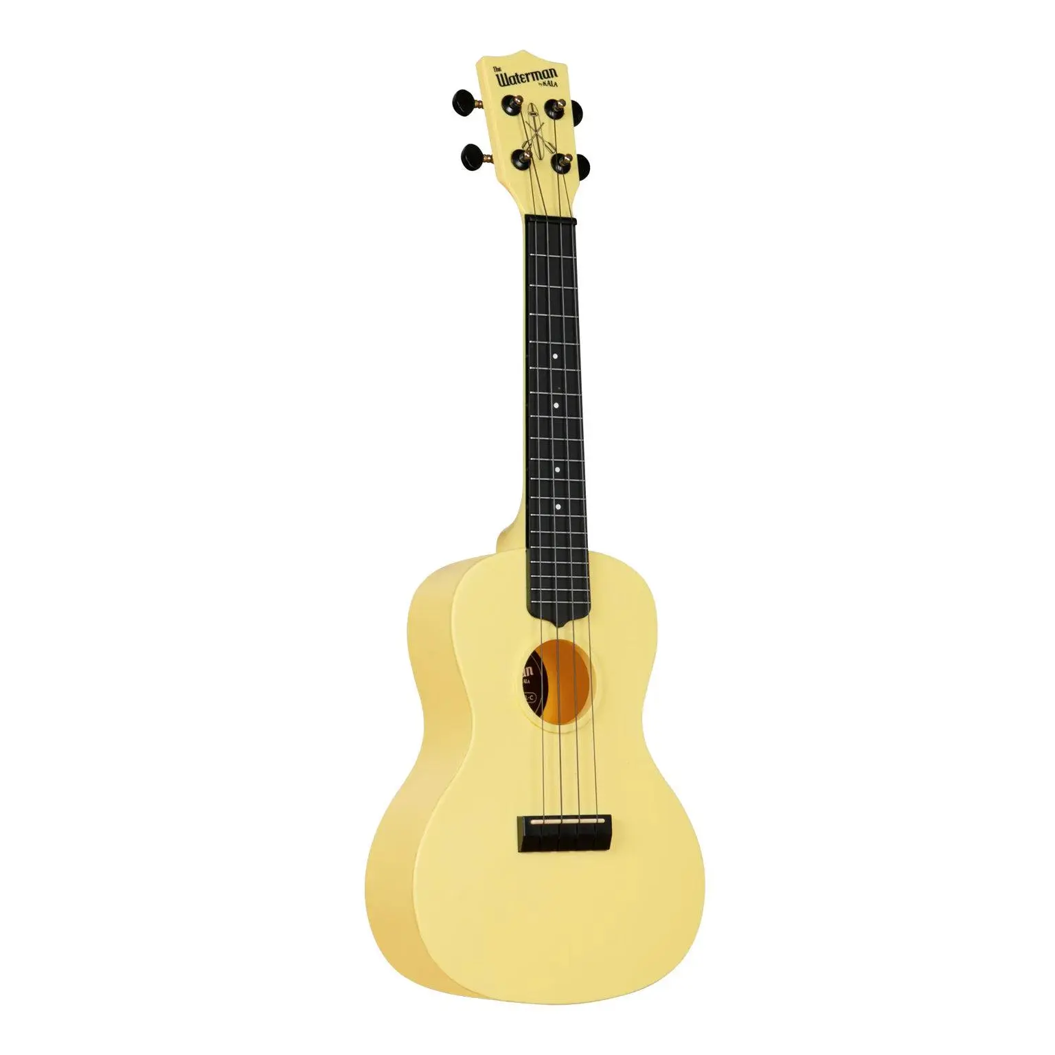 The Waterman Starlight Yellow Glow-In-The-Dark Concert Recycled Ukulele - Kala Brand
