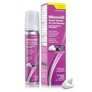 Minoxidil for Women 5% Foam, Hair Regrowth Treatment, Thinning Hair Solution, Female Hair Loss Treatment, Hair Growth Foam, Scalp Hair Growth, Alopecia Treatment Women, Hair Density Booster, Thicker Hair for Women