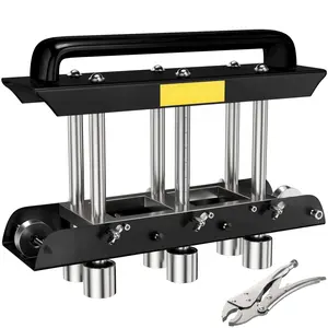 Three-Station Edge Roller with Large Radius, 0-90 Degree Bending Tool and Sheet Metal Brake for Clean Crisp Bends, Adjustable 0.63in to 5.7in Bends in 30-19 Gauge Steel, Ideal for Metal Roofing and Sheet Metal Projects