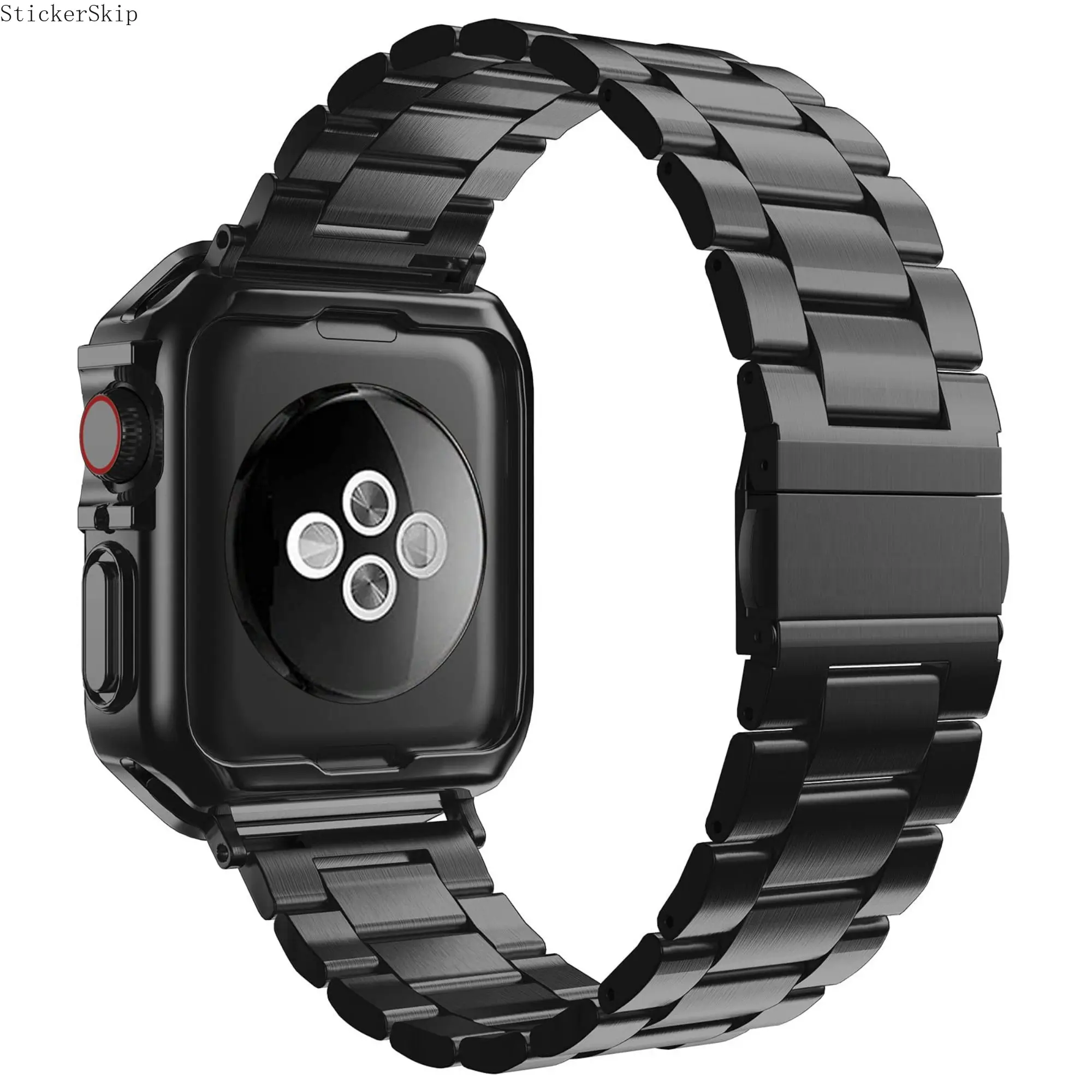 2026 NEW Compatible with Apple Watch Series 11/10/9 Band 45mm Dimpled Band Design Metal Band Stainless Steel for iWatch Series Ultra 11 10 9 8 7 SE2 6 5 4 3 2 1 for Men Women, 42/44/45/49mm