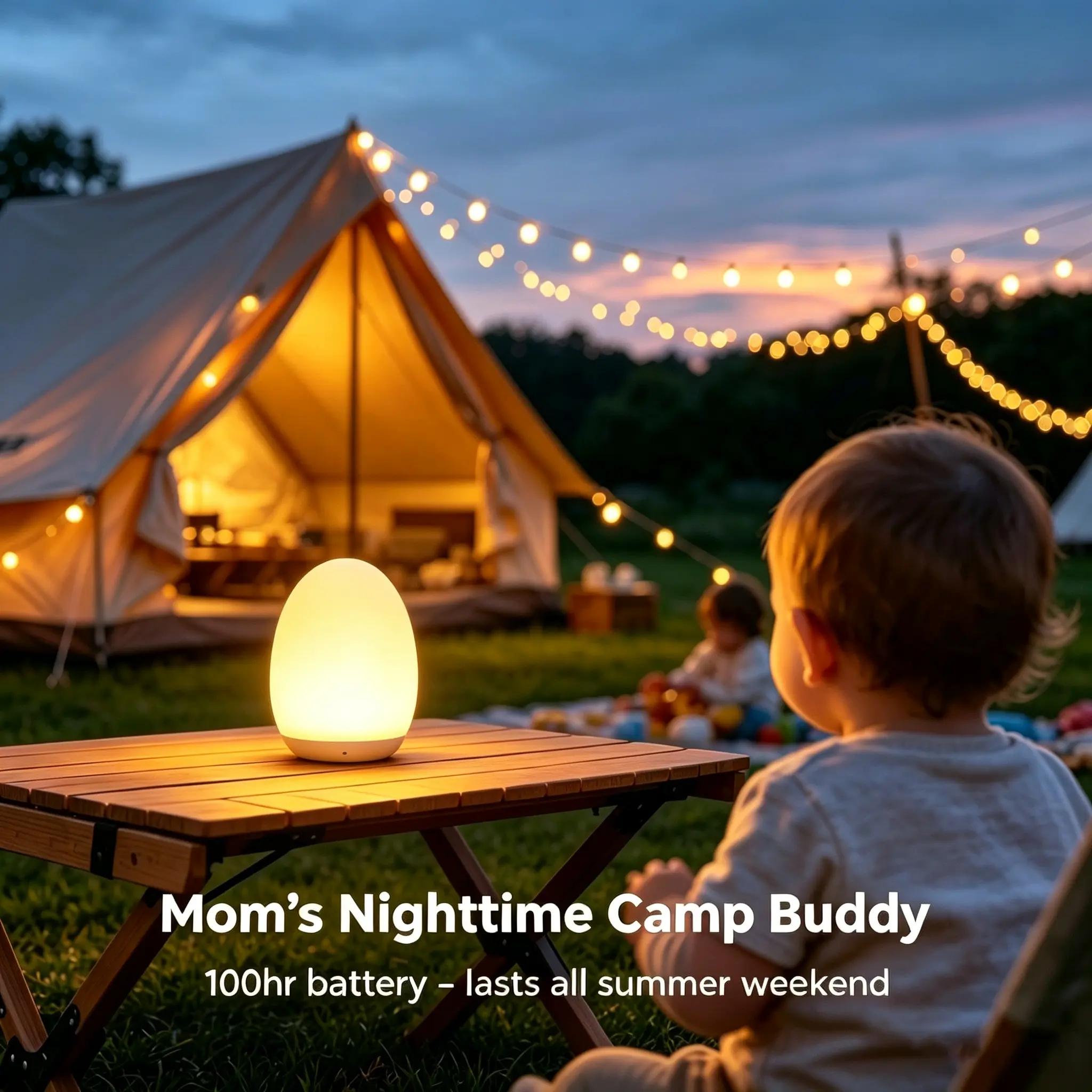 Night Light for Kids, Egg Light for Nursery with 7 RGB Colors Changeable & Stepless Dimming, Rechargeable Tap Light with 1h Timer & Touch Control, Portable Night Light for Babies BPA Free