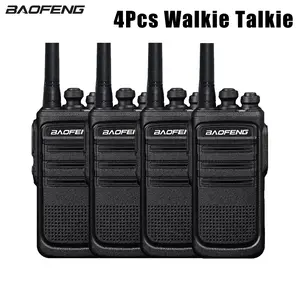 4Pcs Baofeng 888S Upgrade Edition Walkie Talkie, Rechargeable Long Range with Earpieces for Adults, 4 Pack Two Way Radio, 16 Channel Professional Handheld Radios and Charger Included, Long Range Receiver Wireless Copy Frequency Intercom
