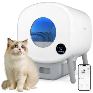 Self-Cleaning Cat Litter Box Automatic Self Cleaning Litter Box for Multiple Cats with Safety Protection and App Control