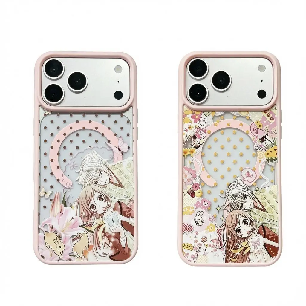 [Magsafe]CUTE-Kami3ama Kiss Collage Phone Case IShoujo Anime Aesthetic, For iPhone 11 12 13 14 15 16 17 ProMax For Samsung S26 S25 S24 S23 S22-Gift ForHer/Him/Anime lovers