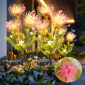 Solar Outdoor Decorative Light, Realistic Spider Lily, LED Flower Lamp for Yard Garden Pathway, Solar Pathway Lights, Valentine's Day Gift, Romantic Present