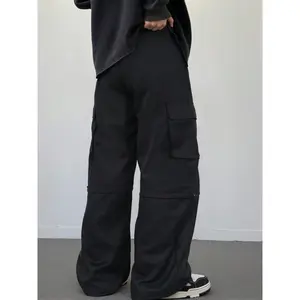 Men's Solid Color Broad-Leg Work Pants - Comfy, Featherlight, Fashion Trousers with Soft Fabric, Relaxed Fit, All-Season Wear, Ideal for Daily Commute & Casual Outings, Durable for Modern Men, Comfy Men's Pants, Featherlight Men's Pants