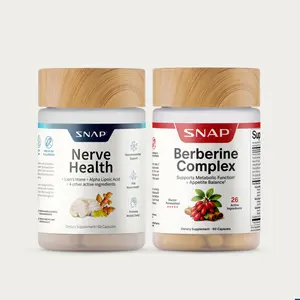Nerve Health + Berberine Complex - Supports Blood Sugar, Mental Clarity & Nervous System Health – Lion's Mane, Berberine, Bitter Melon & 30+ Active Ingredients  – 60 Count Each – Metabolic Support, Energy & Cognitive Function Booster