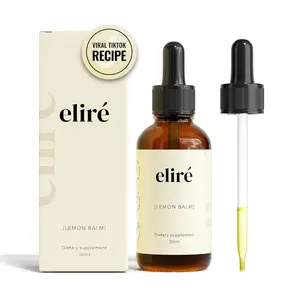 Eliré Organic Lemon Balm Extract - 30ml Alcohol-Free Vegan Non-GMO Gluten-Free Digestive Relief & Anti-Bloat Support Supplement