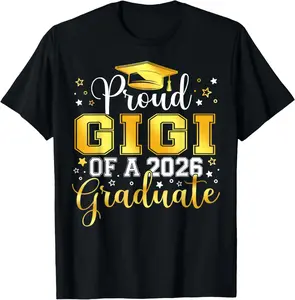 100%cotton Proud Gigi Of A Class Of 2026 Graduate 2026 Senior Gigi T-Shirt