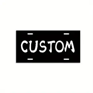 Customizable Aluminum License Plate - Personalized Engraved Text & Photo, Vibrant Colors, Durable 6x12 in Rust-Resistant 4-Hole Mount, Truck & Car Auto Parts Accessory, Home Decor Plaque & Sign, Mothers' Day Gift, Car Accessories