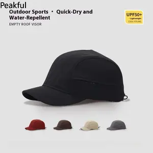 Summer short-brimmed baseball cap retro soft top Japanese quick-drying cap men's and women's big head circumference sunshade sun hat