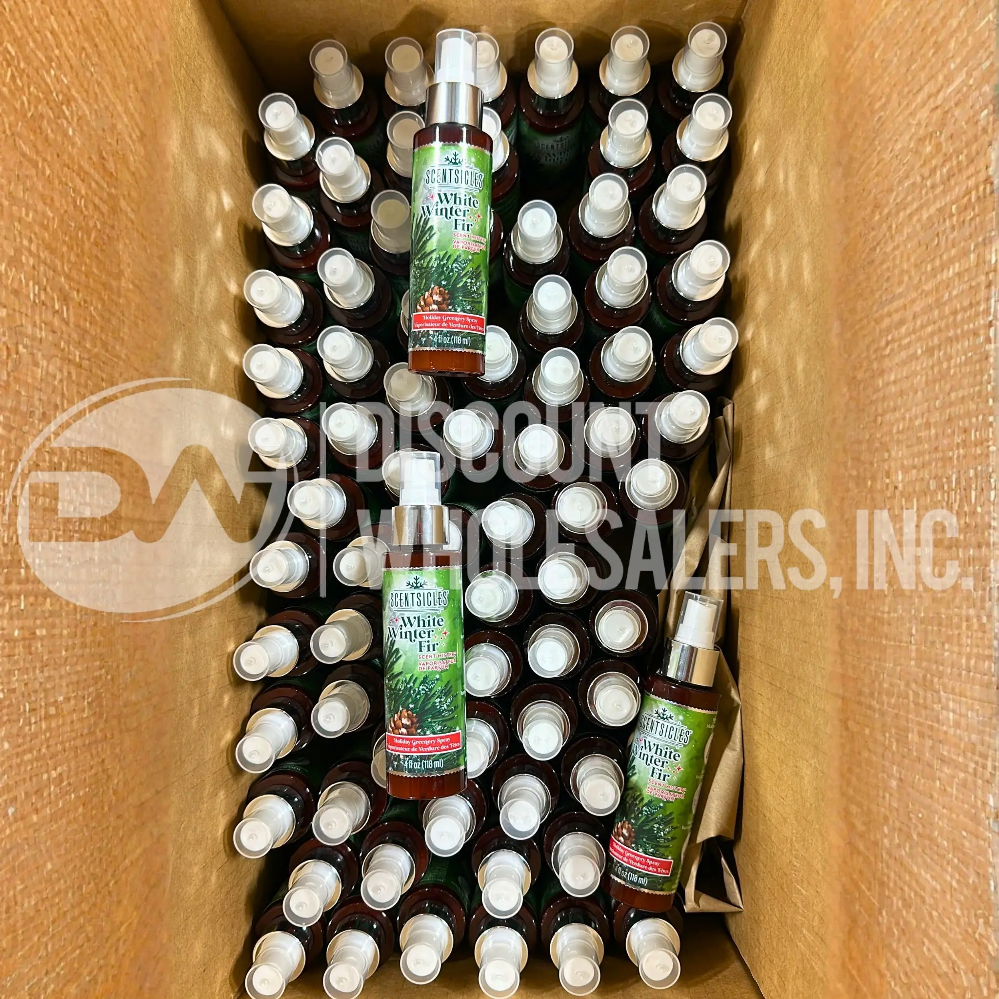 Scentsicles White Winter Fur Scent Mister Holiday Greenery Spray 4 oz (76 Pcs Lot)