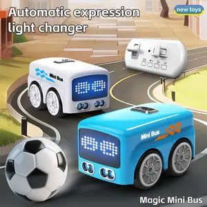 Magic Mini Bus Toy, RC-Controlled with Auto Expressions & 4 Play Modes, Ideal Gift for Children dual