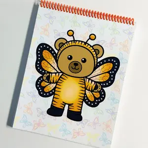Butterfly Bear Cardstock Notebook