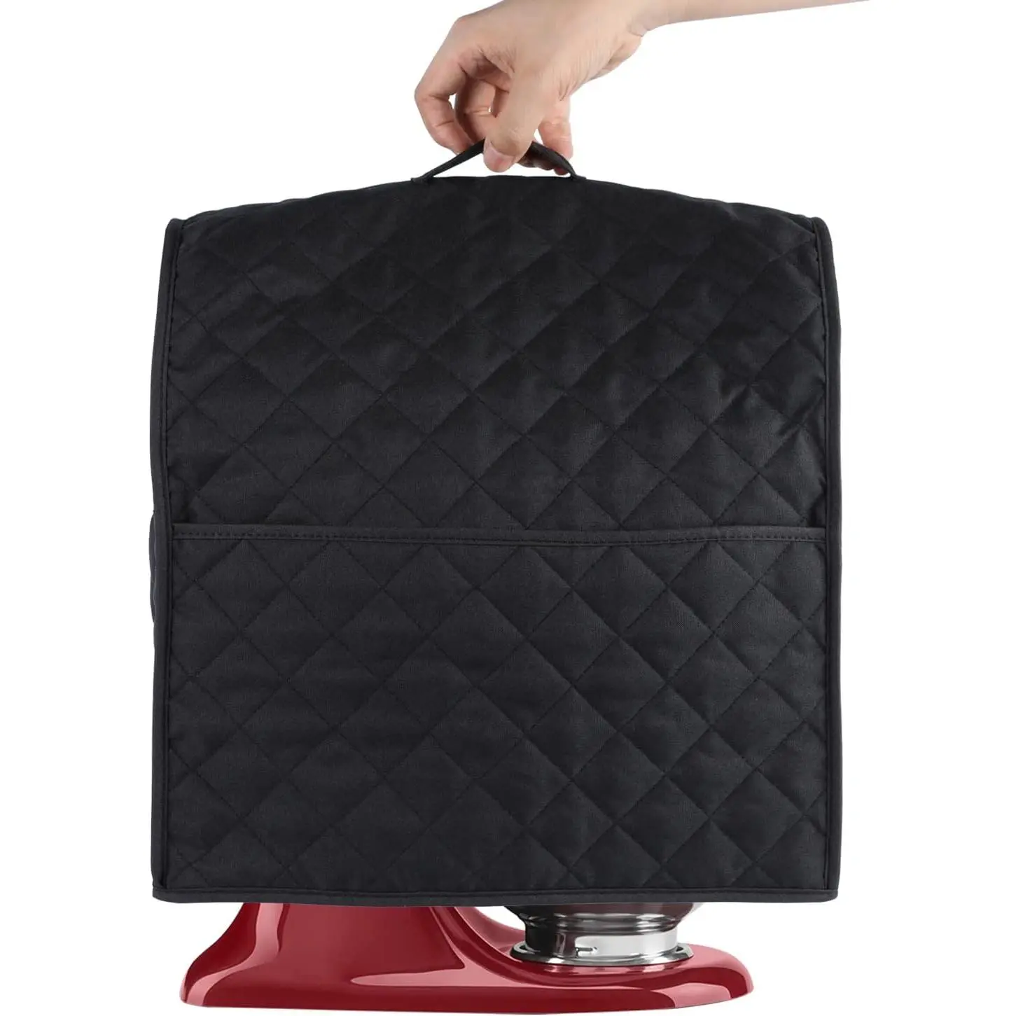 Stand Mixer Cover compatible with  Mixer, Fits All Tilt  & Bowl Lift Models with 3 Organizer Bag for Accessories. (Black, For Tilt  4.5-5 Quart)