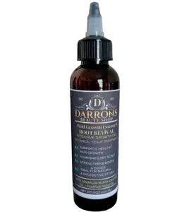 Darrons Beauty Shop Root Revival Intensive Scalp Oil 4oz for Healthy Hair Growth & Strengthened Roots with Jamaican Black Castor Oil