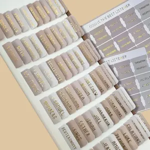 Laminated Bible Tabs for Women and Men with Gold Stamping Art Printing Paper Sturdy Soft Touch Film 66 Tabs Old & New Testament Bible Study Journaling Supplies