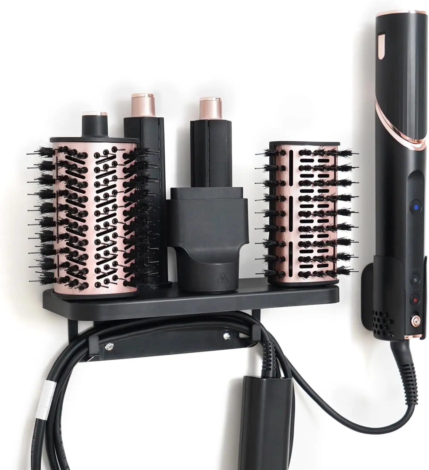 Hair Dryer Holder Wall Mount Compatible with Shark Flexstyle, Hair Tool Organizer Storage Attachment Holder for Bathroom Home,Hair Brush Holder Hair Dryer Stand for HD430 HD435 HD440BK,