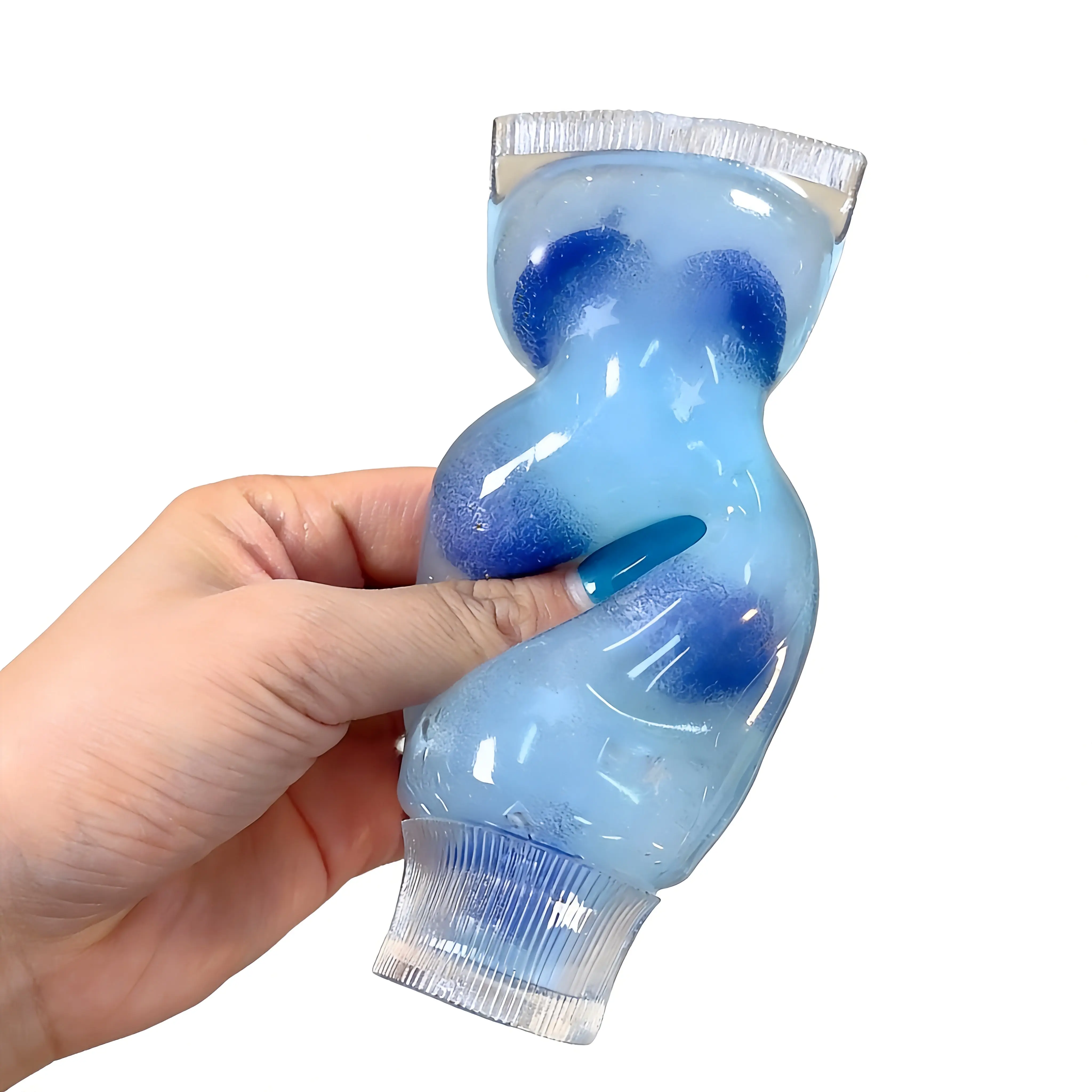 Chiboki Toothpaste Squishy Jam Tube Toothpasete Squishy - Stress-relief Squishy -Strawberry Toothpasete Squishy - Moldable Non-Rebound texture, Desktop Ornament for Adults, Portable Office Decompression Decor, Ideal Party Favor & Holiday Gift