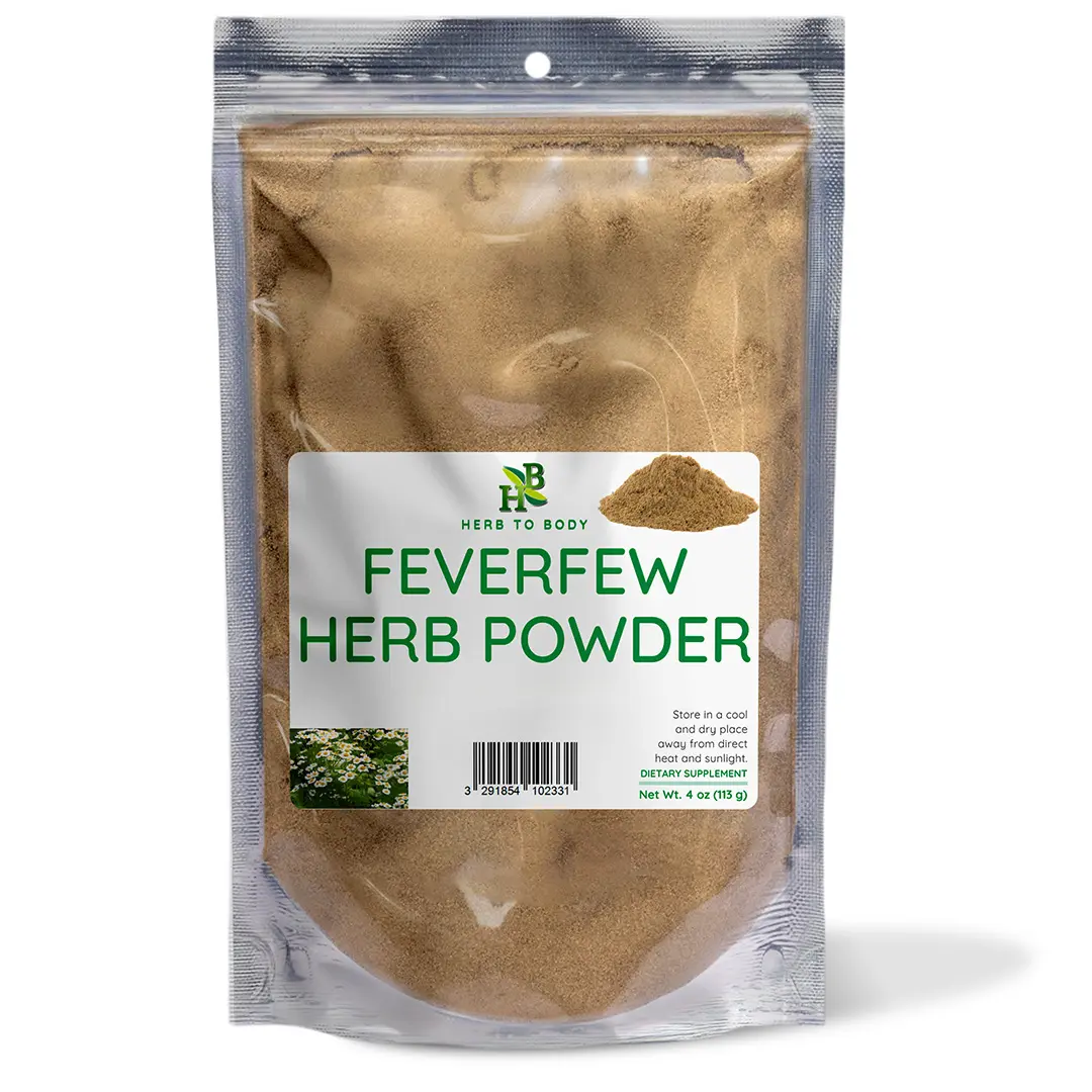 Feverfew Herb Powder – Finely Milled – 4 oz (113 g) | Herb To Body