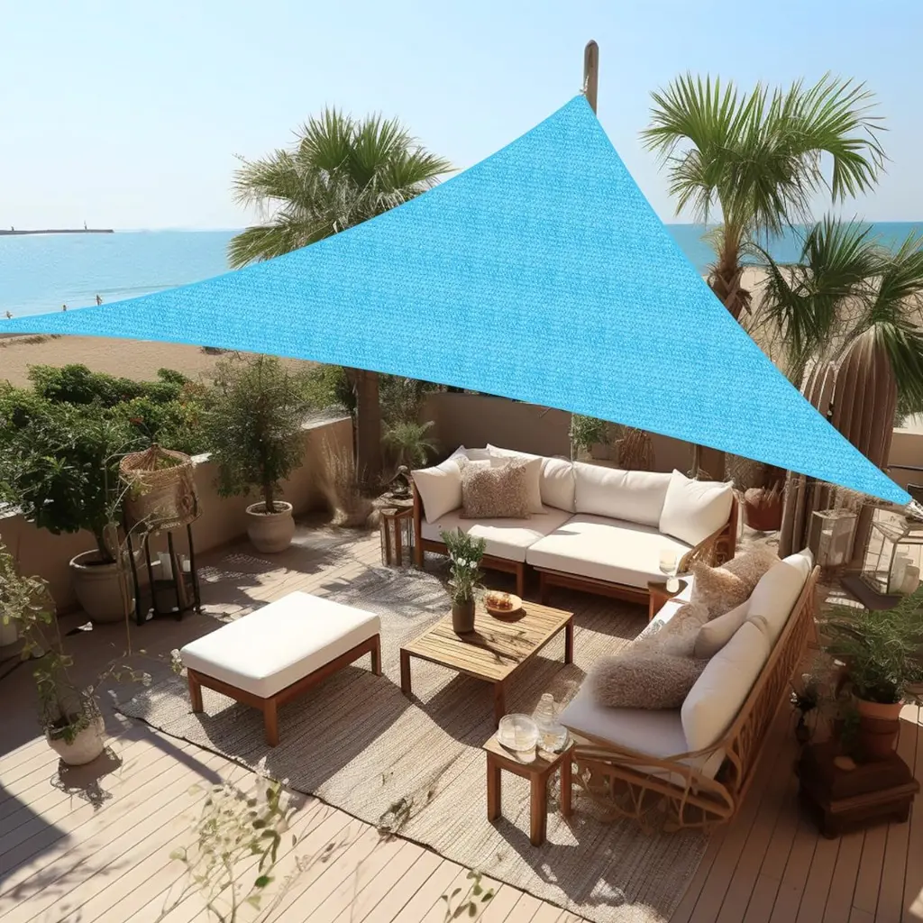 SUNNY GUARD Modern Triangle Shade Sail - Outdoor UV Block Awning, All-Weather Canopy for Pergola Kit, Backyard Patio Cover