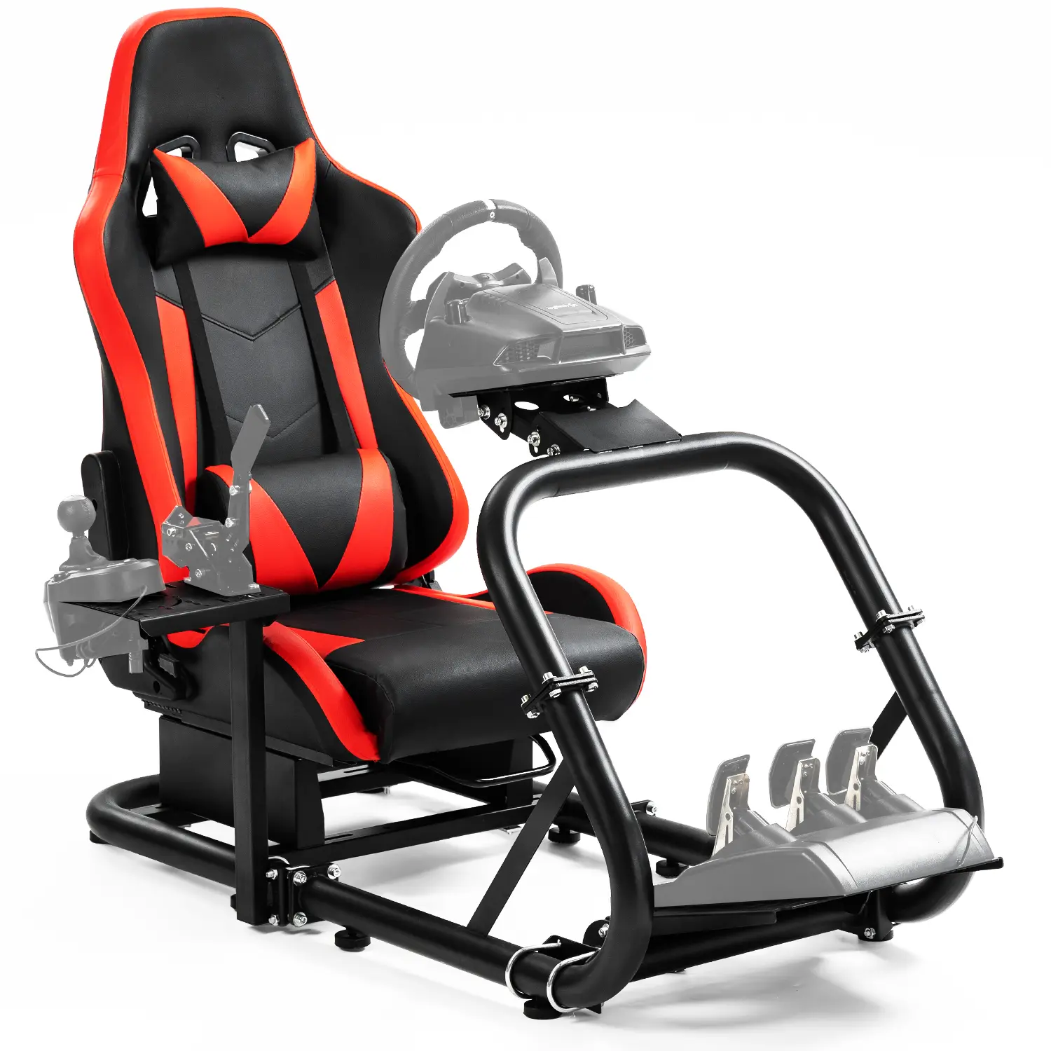 Dardoo Ergonomic Gaming Chair Racing Simulator Cockpit for Adults Home Use, Modular Seat + Base, 50mm Reinforced Alloy 50mm Round Tubing Frame, Compatible with G29 G920 G923, Includes Optional Monitor Mounts (Wheel Handbrake Shifter & Pedals Not Included)