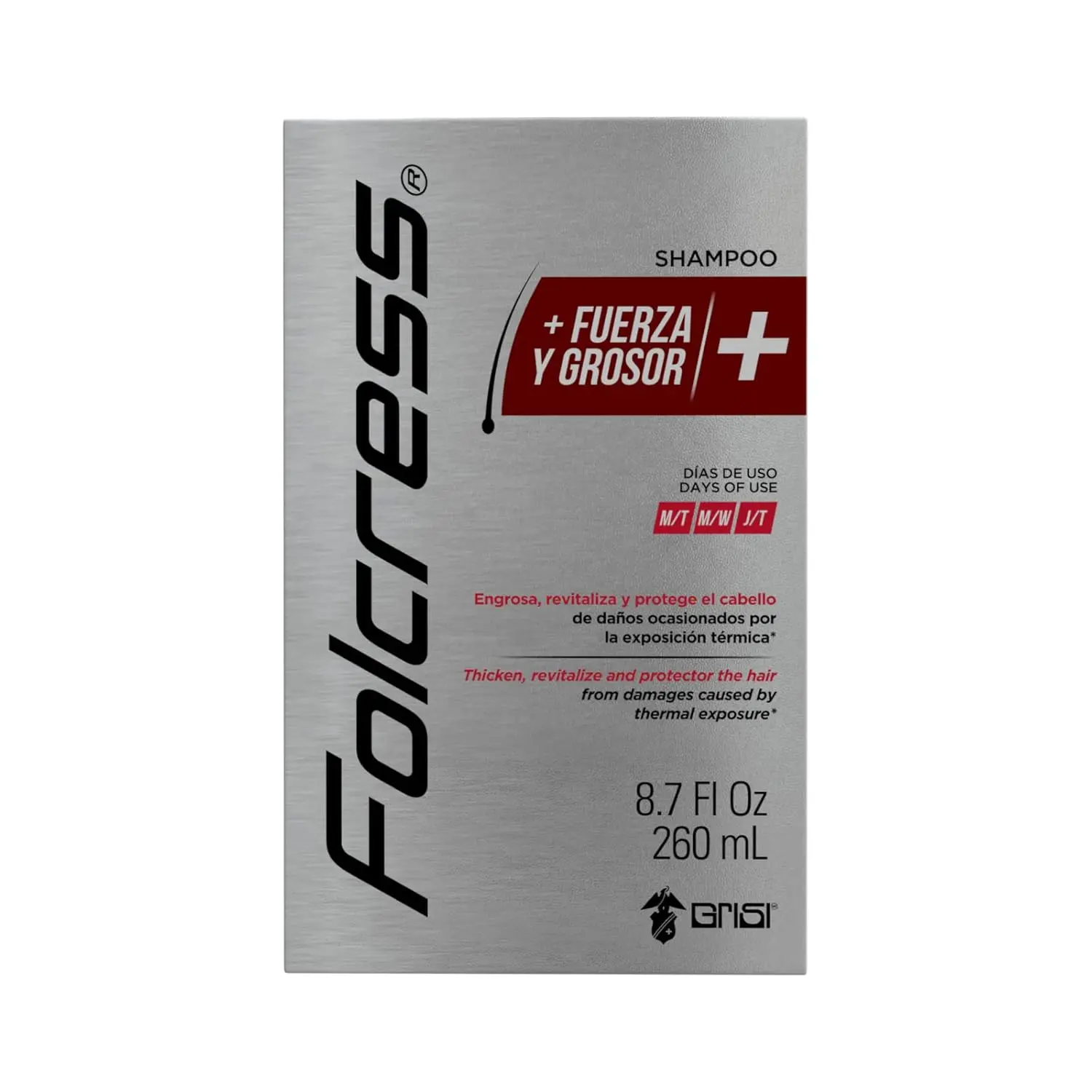 Folcress Shampoo Advanced Formula Treatment Reparador Capilar Ozono 260ml for Hair Loss Problems Conditioner Haircare Repair Daily Restore Comfort