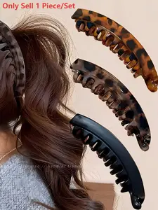 Fashion Leopard Print Banana Hair Clips for Women, Leopard Pattern Stylish Hair Accessories for Daily Wear, Trendy Super Cute Hair Clips for Indoor and Outdoor Use