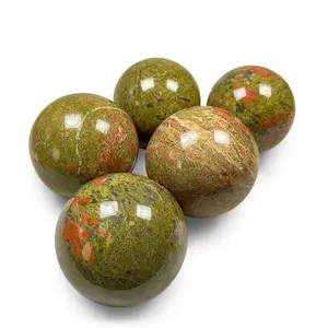 Natural Unakite Crystal Sphere – Hand-Polished Stone for Emotional Healing, Inner Balance & Spiritual Energy