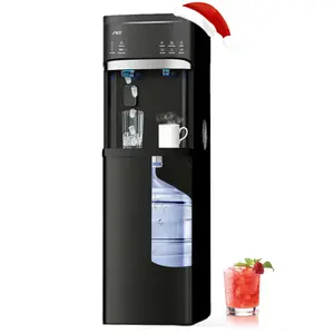 IKT 4 in 1 Self Clean Water Dispenser Cooler with Ice Maker for 5 Gallon Bottom Loading 22lbs Daily Ice Capacity Empty Bottle Alert Black