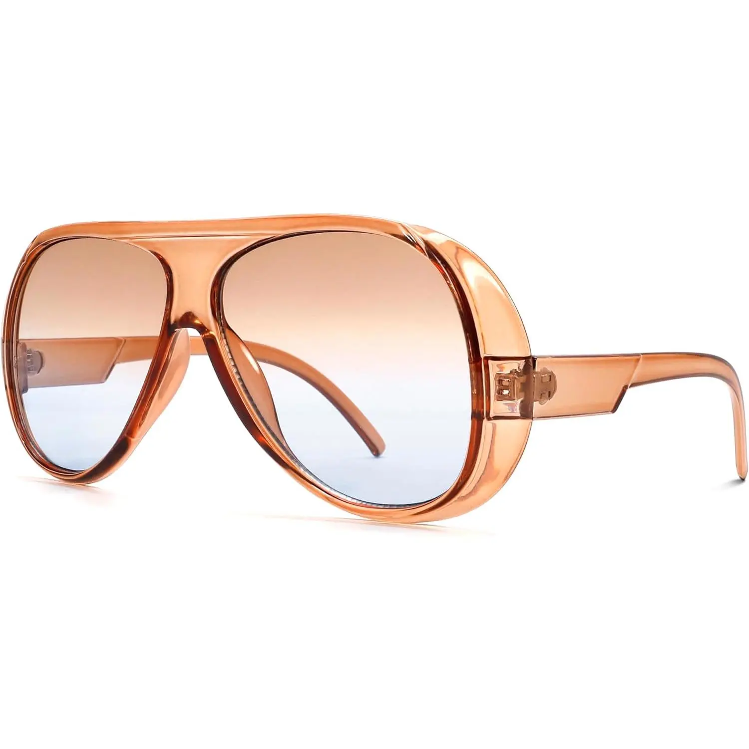 Oversized Vintage Aviators for Men & Women, Retro Plastic Frame with Anti-UV UV400 Lens for Driving and Travel, Anti Uv Glasses, Vintage Aviator Sunglasses, Aviator Frames Sunglasses