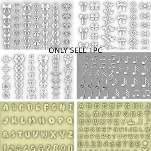 Silicone Nail Art Mold Butterfly Knot 3D Letter Sofa Texture Template, DIY Nail Jewelry Tool, Self-Made Nail Accessories Kit