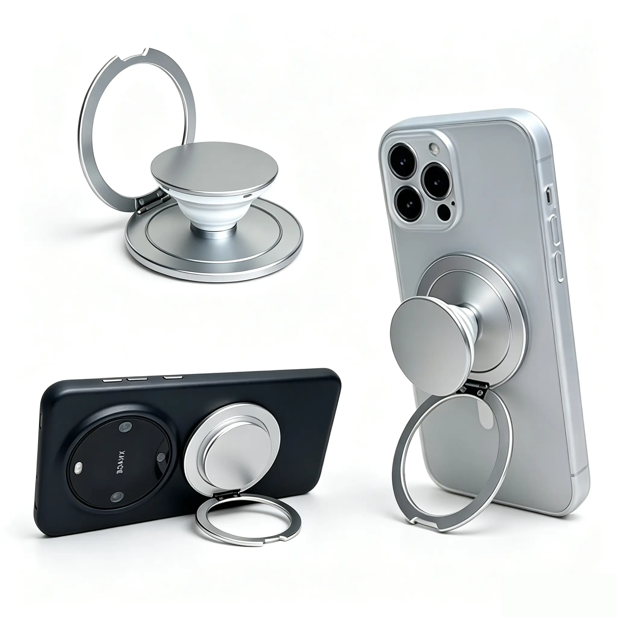 2-in-1 Magnetic Airbag Phone Grip Base & Foldable Phone Stand, Multi-Angle Reading & Travel Outdoor Friendly Phone Grip Stand, Thin & portable, Suitable for Iphone & Andriod mostphones