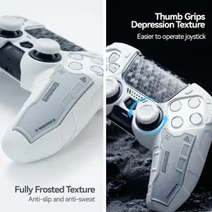 GeekShare G.S.TAC Tactical PS5 Controller Skin Set,Anti Slip Siicone Protective Cover Skin Case for PSS Wireless Controller with 2 Thumb Grip Caps and 2 Stickers