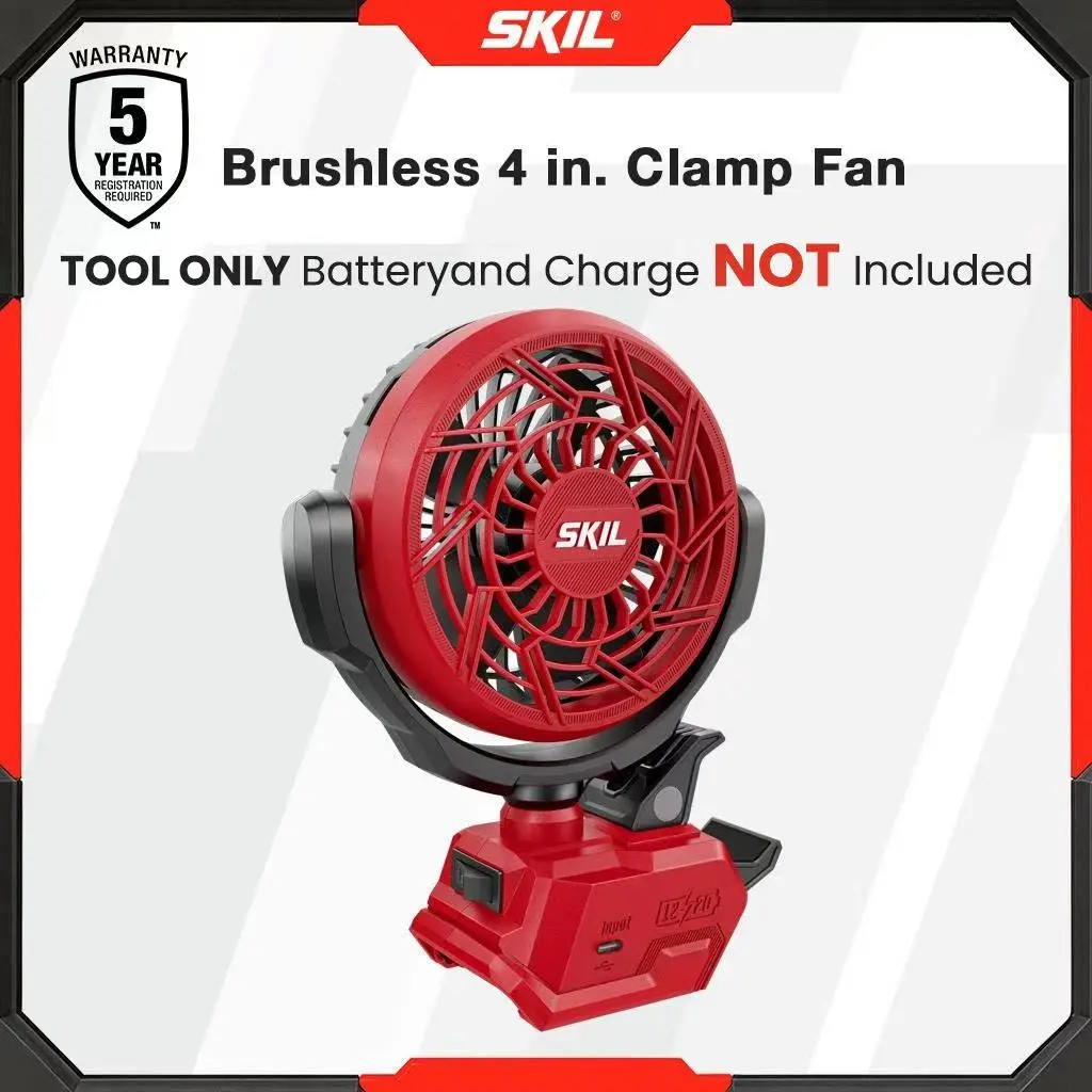 SKIL 12V/20V Brushless 4 in. Clamp Fan, Tool Only SKIL 12V/20V Brushless 4 in. Clamp Fan, Tool Only