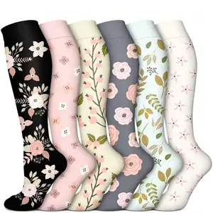 6 Pairs Unisex Compression Socks! Boost Circulation & Graduated Support for Nurses, Running, Travel, Sports & Home Wear