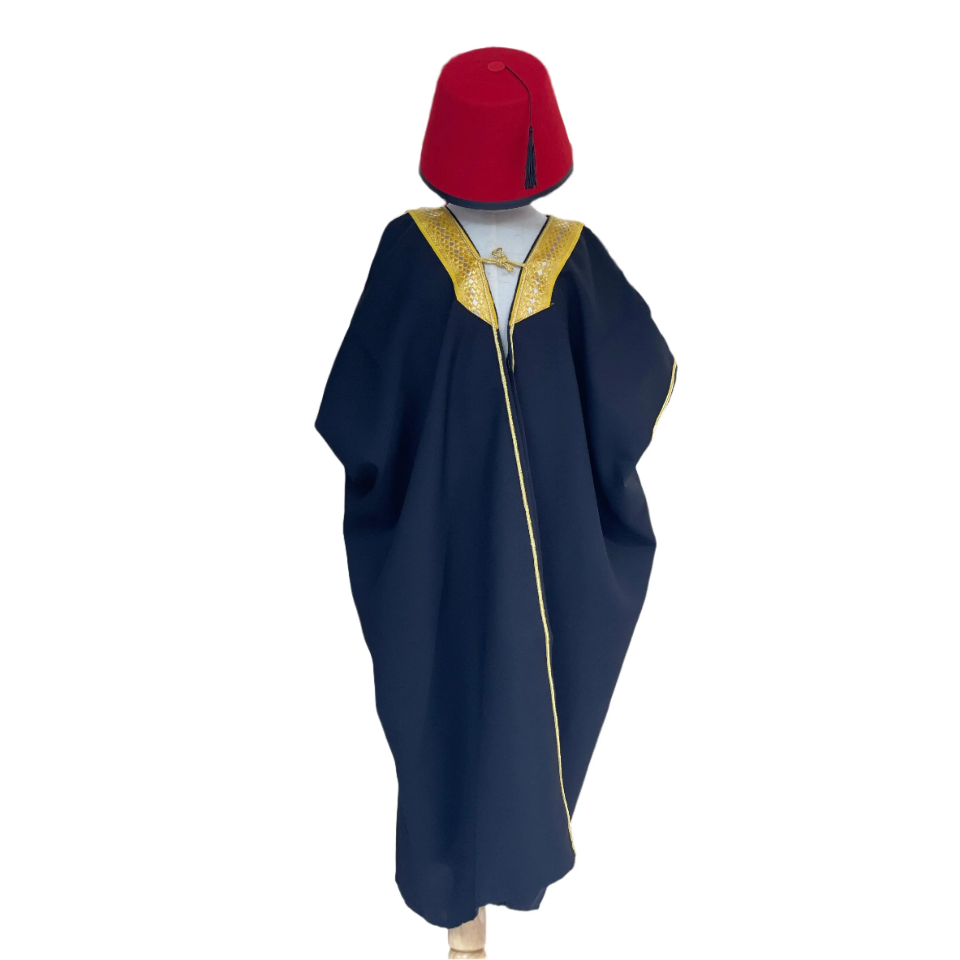Kids' High-Quality Abaya Bisht - 100% Cotton, Comfortable Free Size