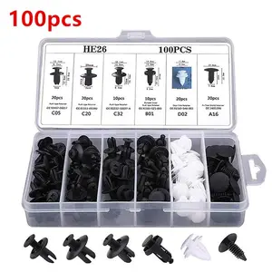 Car Plastic Clips Kit, Car Plastic Rivets Fasteners Push Retainer Kit, Auto Accessories Automotive Accessories for Car Body Repair