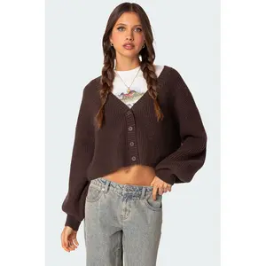 Sabrina Chunky Knit Cropped Cardigan