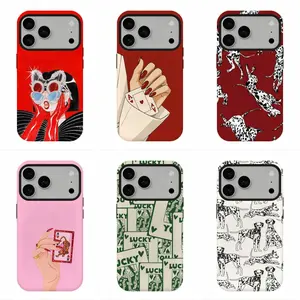 Lucky Card Aesthetic Phone Case, Coquette Poker Print Tough Cover, Trendy Retro Protective Case, Compatible for iPhone 17 16 15 14 13 12 11 and for Samsung S26 S25 S24 S23 S22 S21, Perfect Holiday Gift