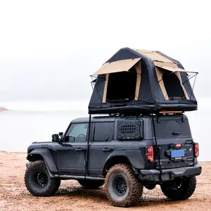 New Design 4x4 Offroad Car Roof Top Tent Amphibious Inflatable Tent With Ladder For Camping( With Ladder, Two Tone Style, Khaki & Black) five  tent spacious interior sturdy rib